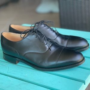 Cheaney Men’s Cap Toe Oxfords UK 9F black